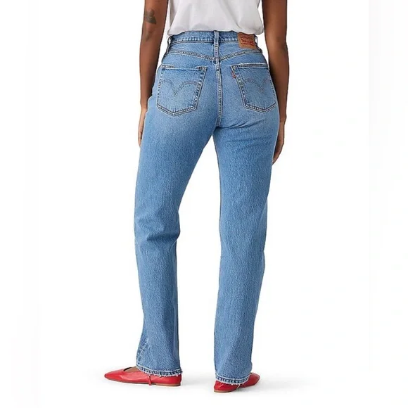 Levi’s 501 Curve High Rise straight Jeans in Lucid Dream Blue 24/30 - Picture 9 of 10